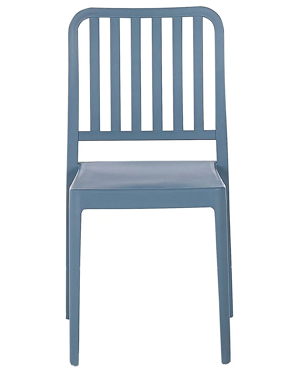 Set of 4 Garden Chairs SERSALE Synthetic Material Blue
