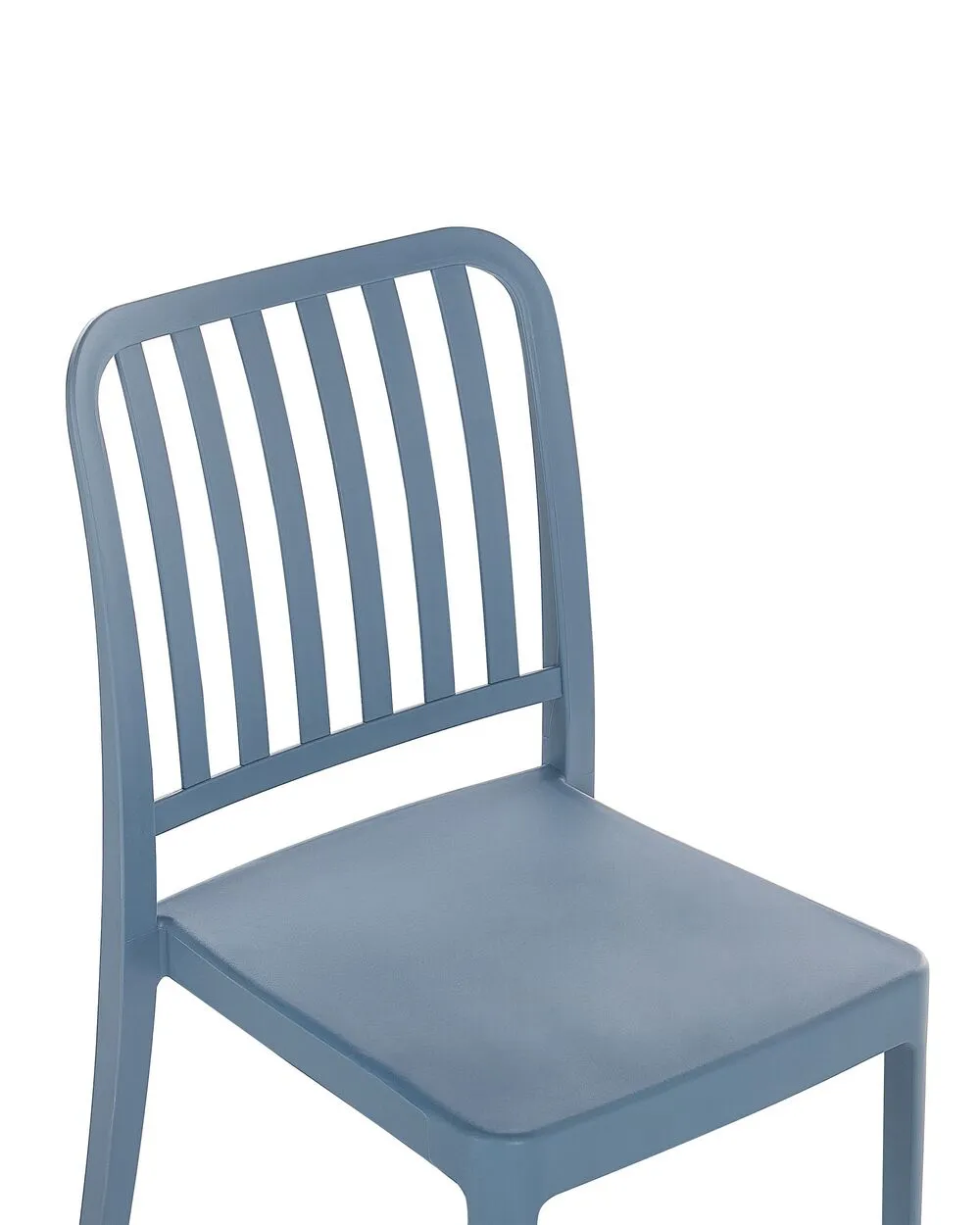 Set of 4 Garden Chairs SERSALE Synthetic Material Blue