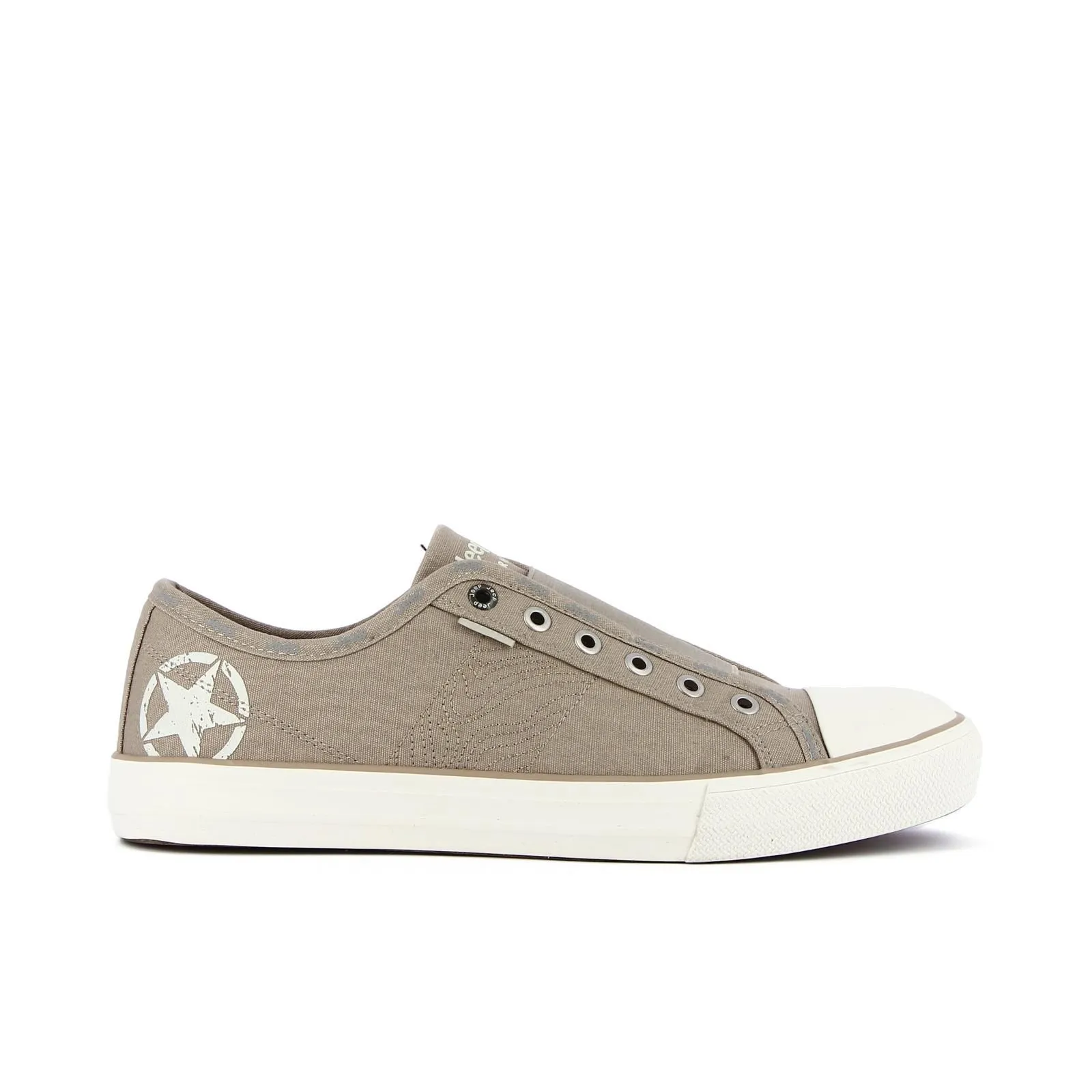 Slip-on beige in tessuto