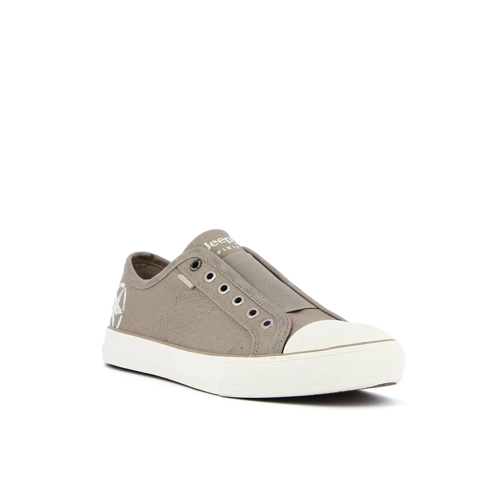 Slip-on beige in tessuto