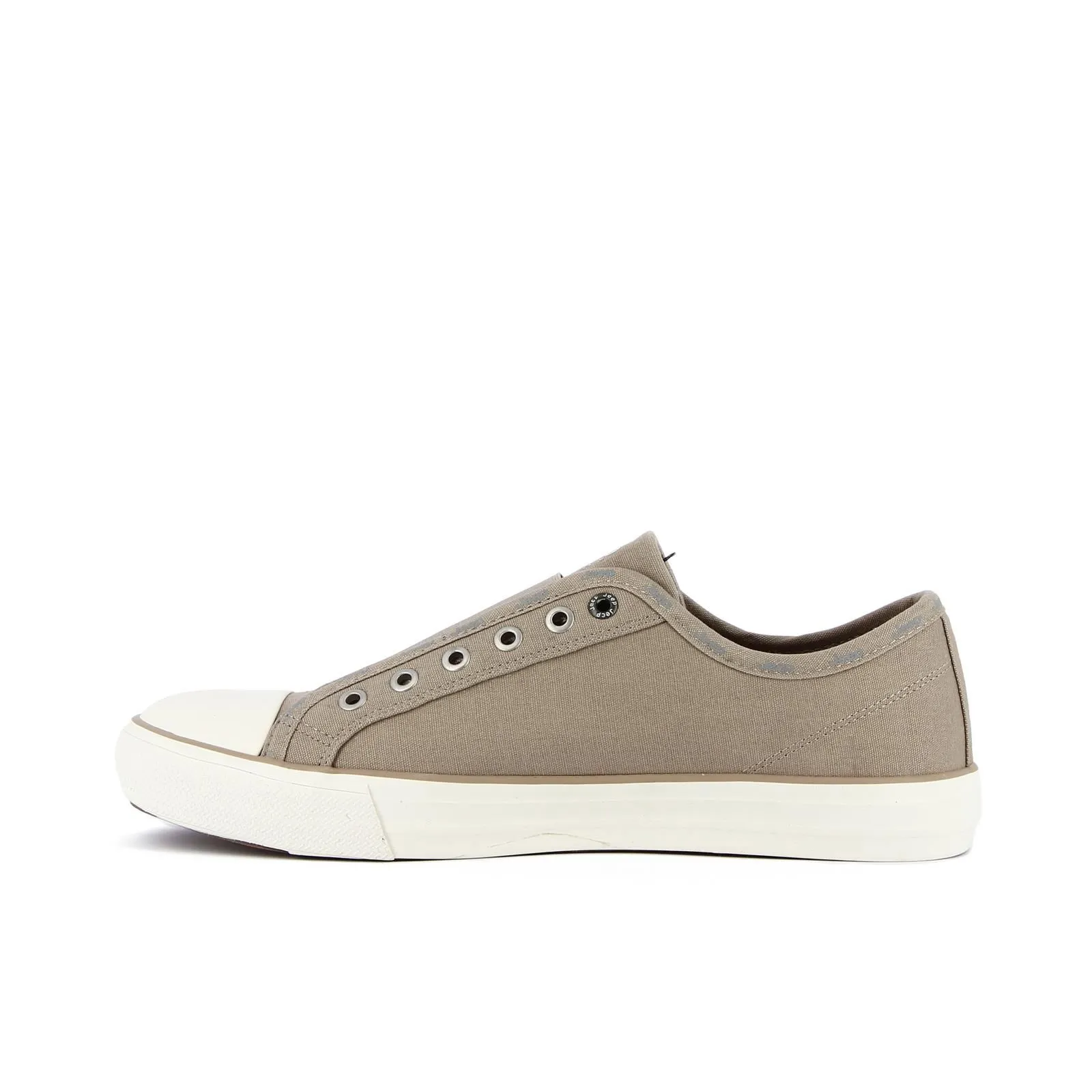 Slip-on beige in tessuto