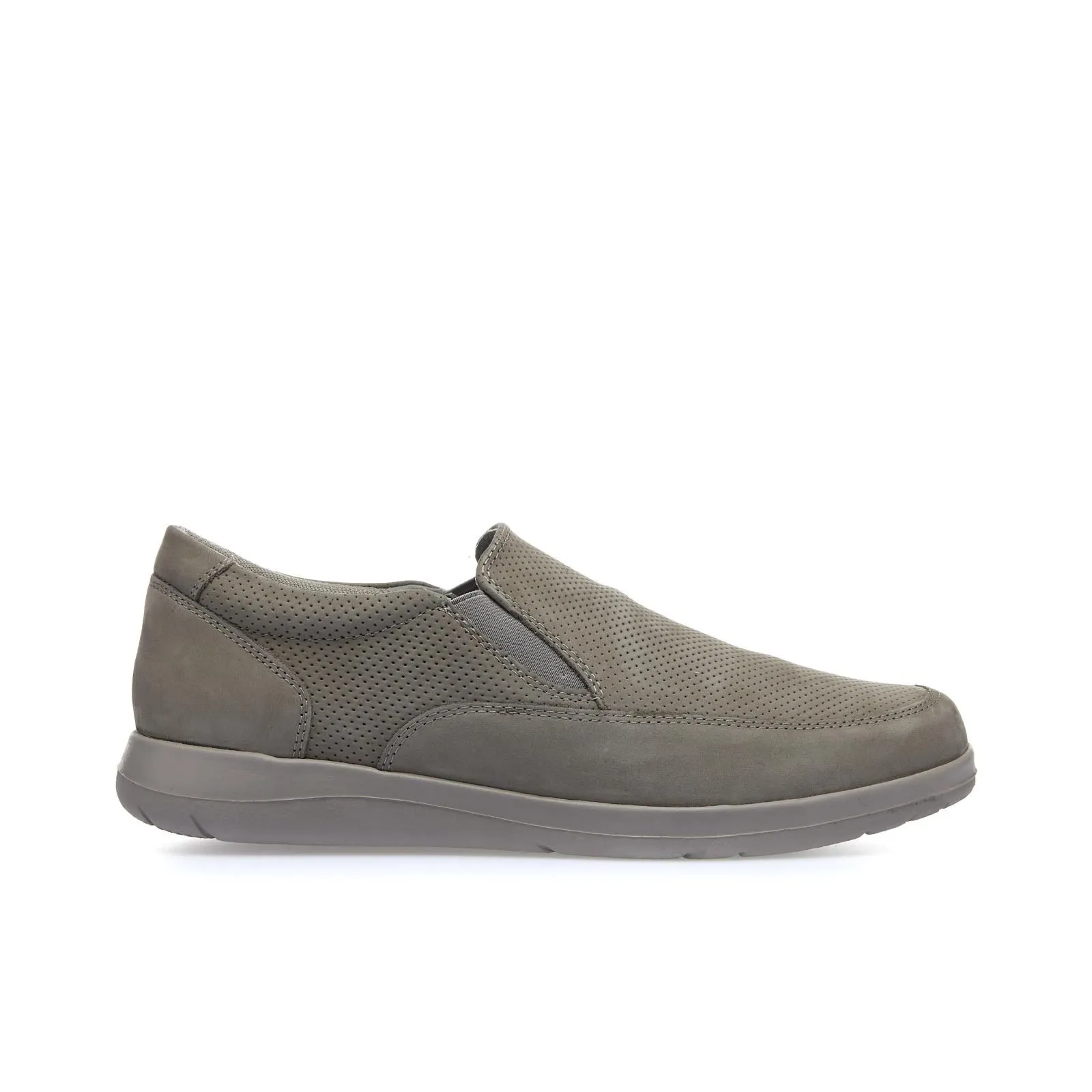 Slip-on grigie in pelle