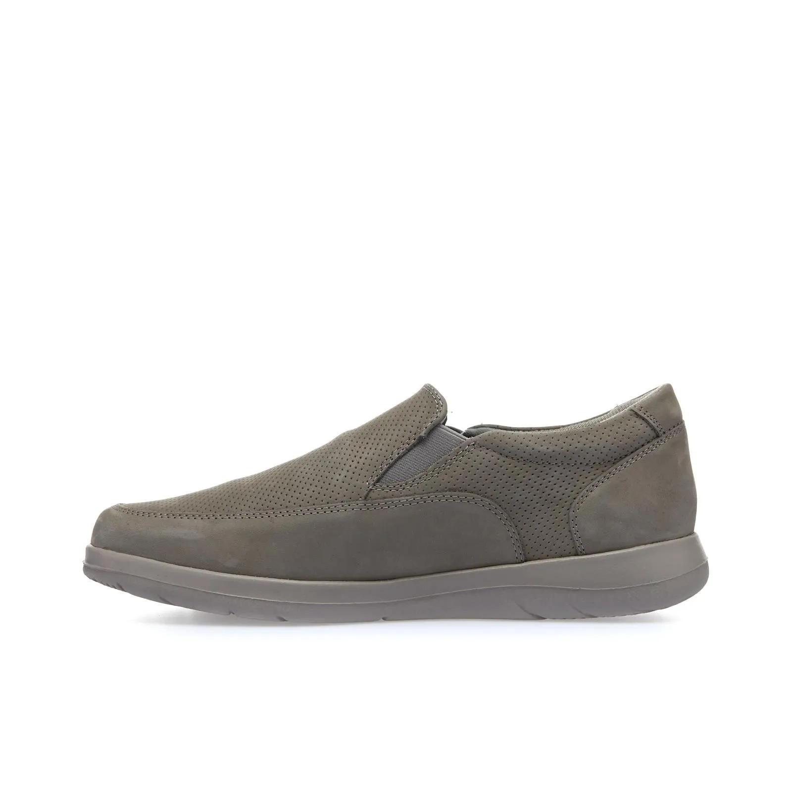 Slip-on grigie in pelle