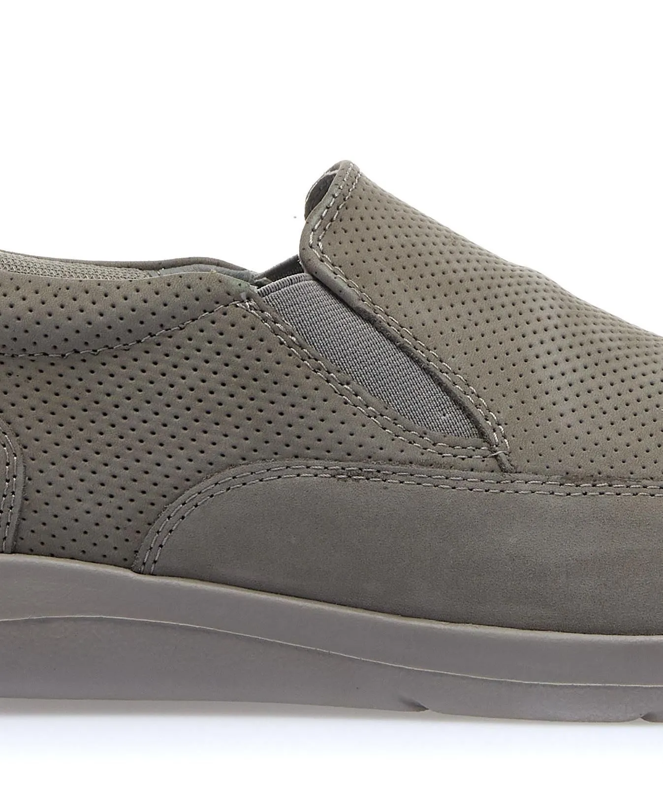Slip-on grigie in pelle