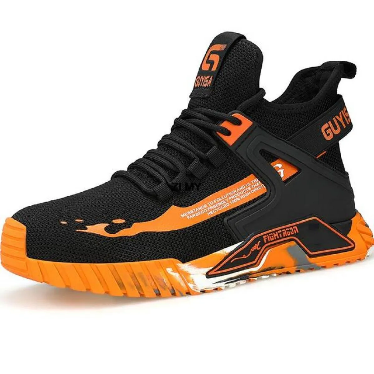 Sneaker con punta in acciaio alla moda per scarpe antinfortunistiche da uomo 2023 stivali antinfortunistici da lavoro traspirant