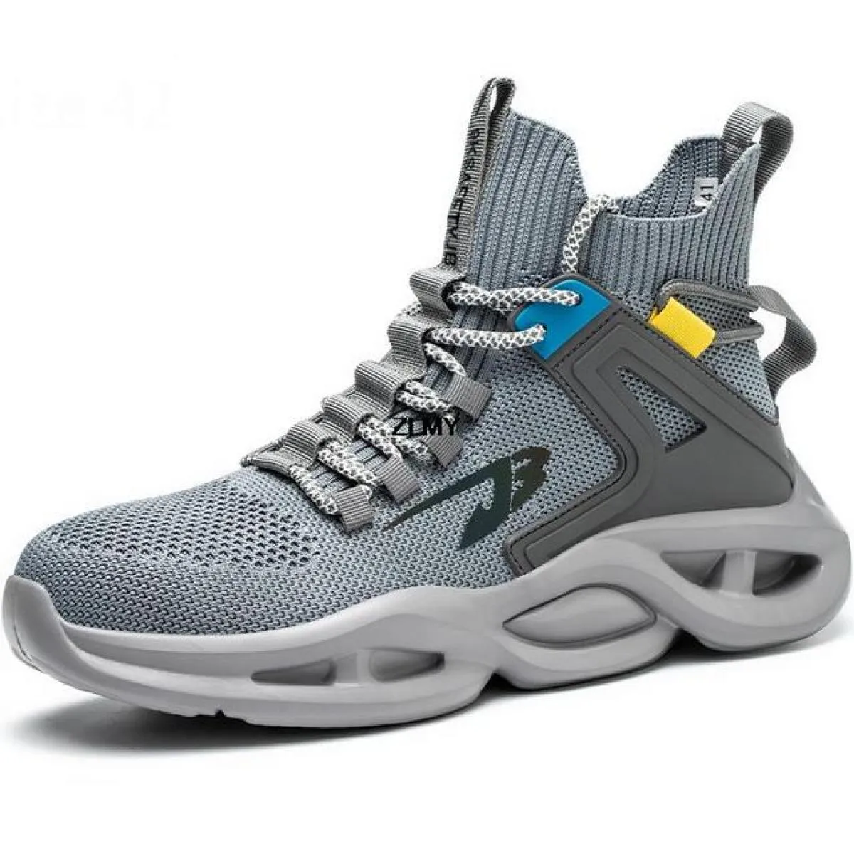 Sneaker con punta in acciaio alla moda per uomo Stivali antinfortunistici da lavoro Scarpe da lavoro antiforatura antisfondament