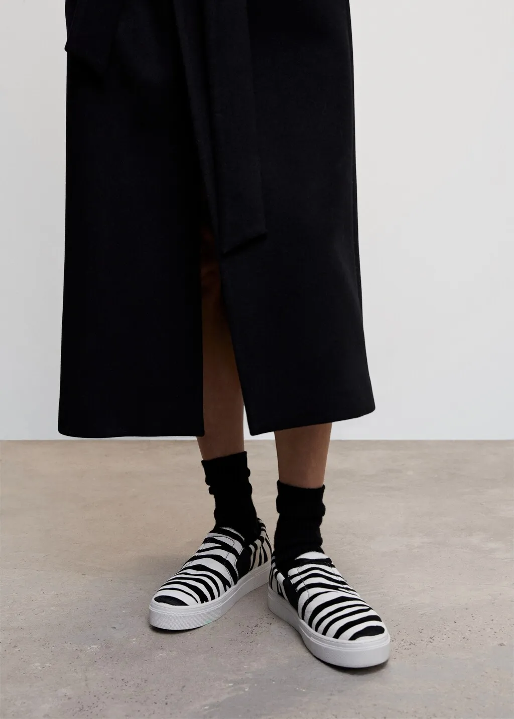 Sneaker pelle pelliccia