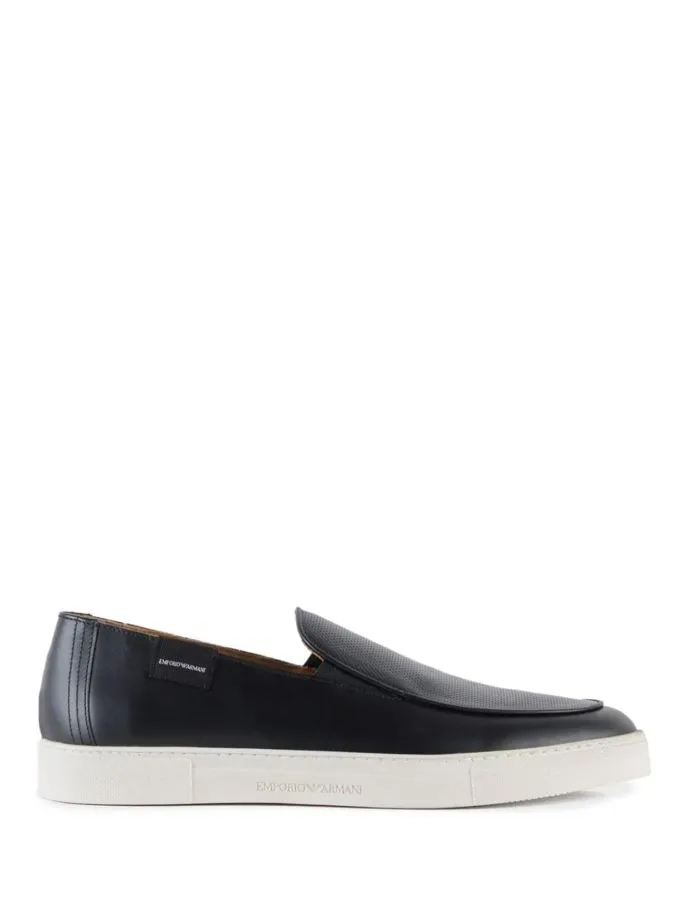 Sneakers slip-on in pelle