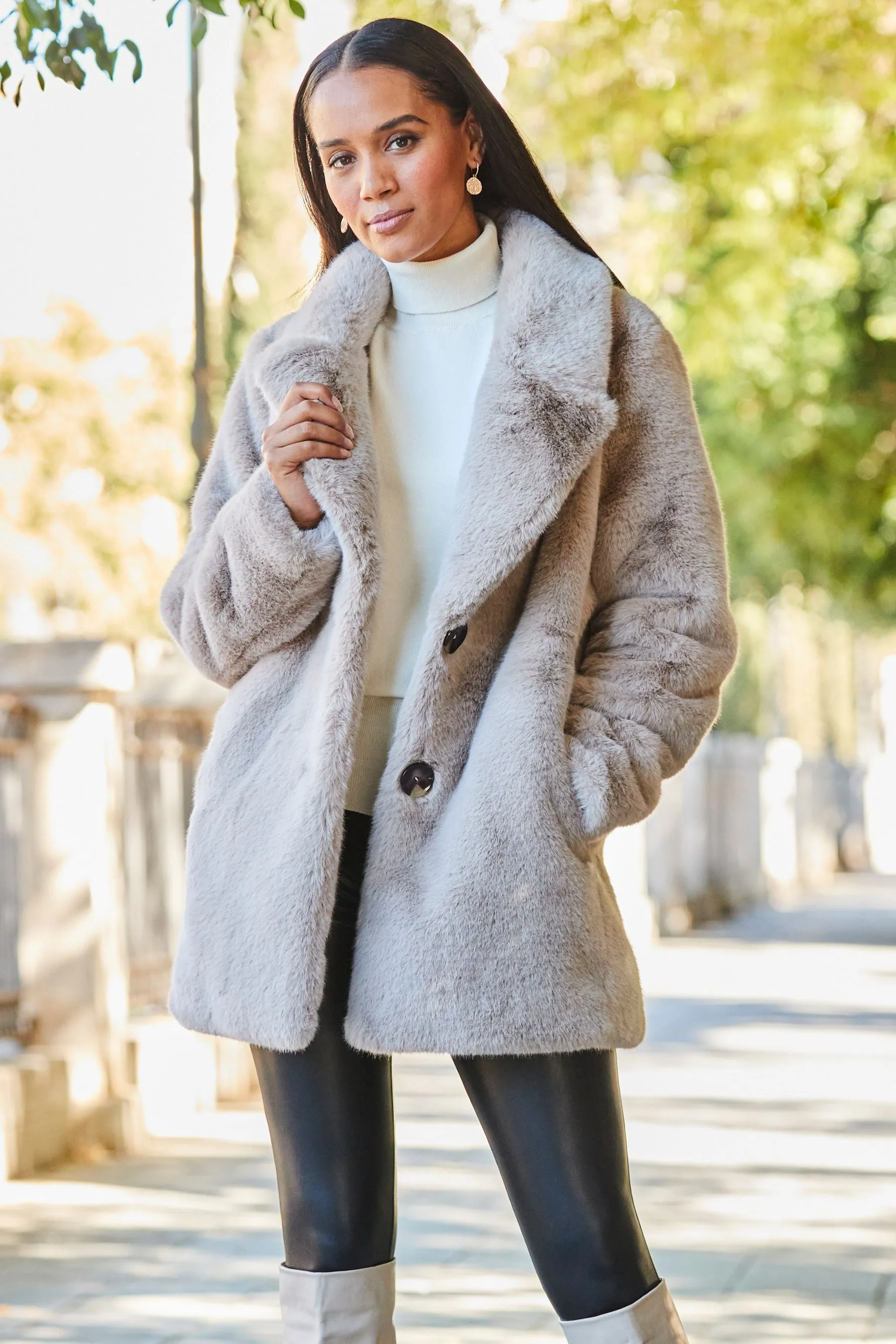 Sosandar - Cappotto in pelliccia sintetica    