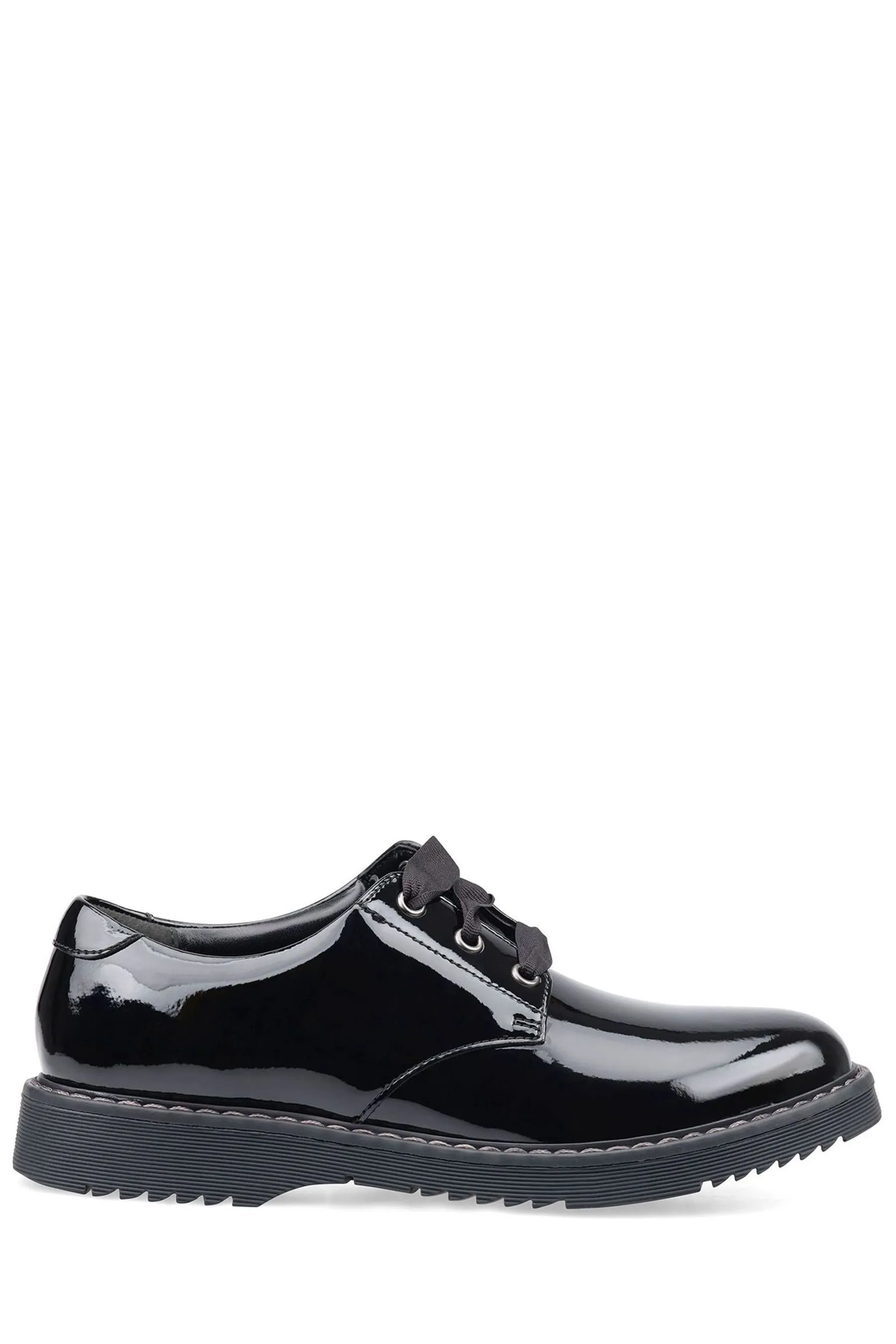 Start-Rite Impact Stringato Nero Scarpe Scuola in Pelle    
