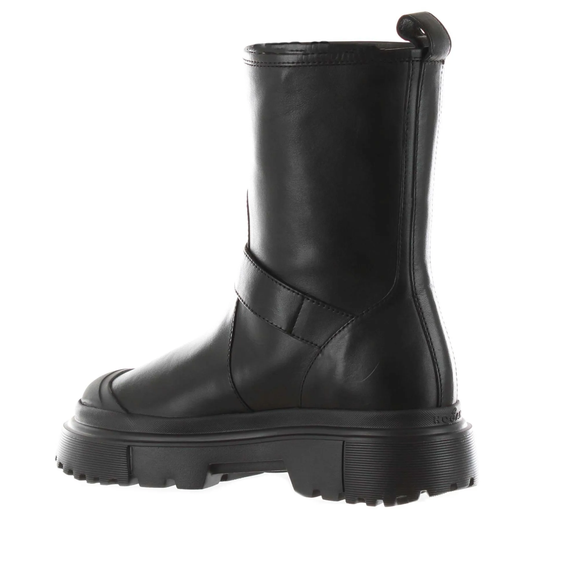 Stivaletto biker h619 in pelle