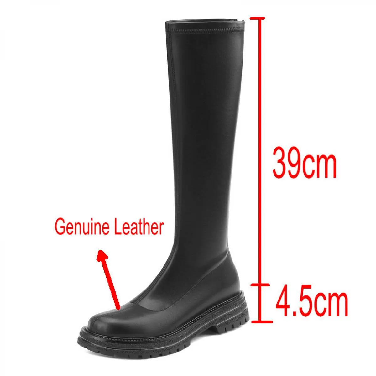 Stivali alti al ginocchio da donna di moda popolare di design di marca Scarpe casual con tacco spesso in vera pelle concise e sc