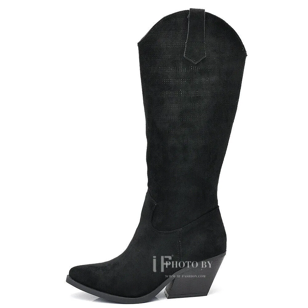 Stivali Camperos Texani Traforati Etnici Cowboy Primaverili Estivi Da Donna 887
