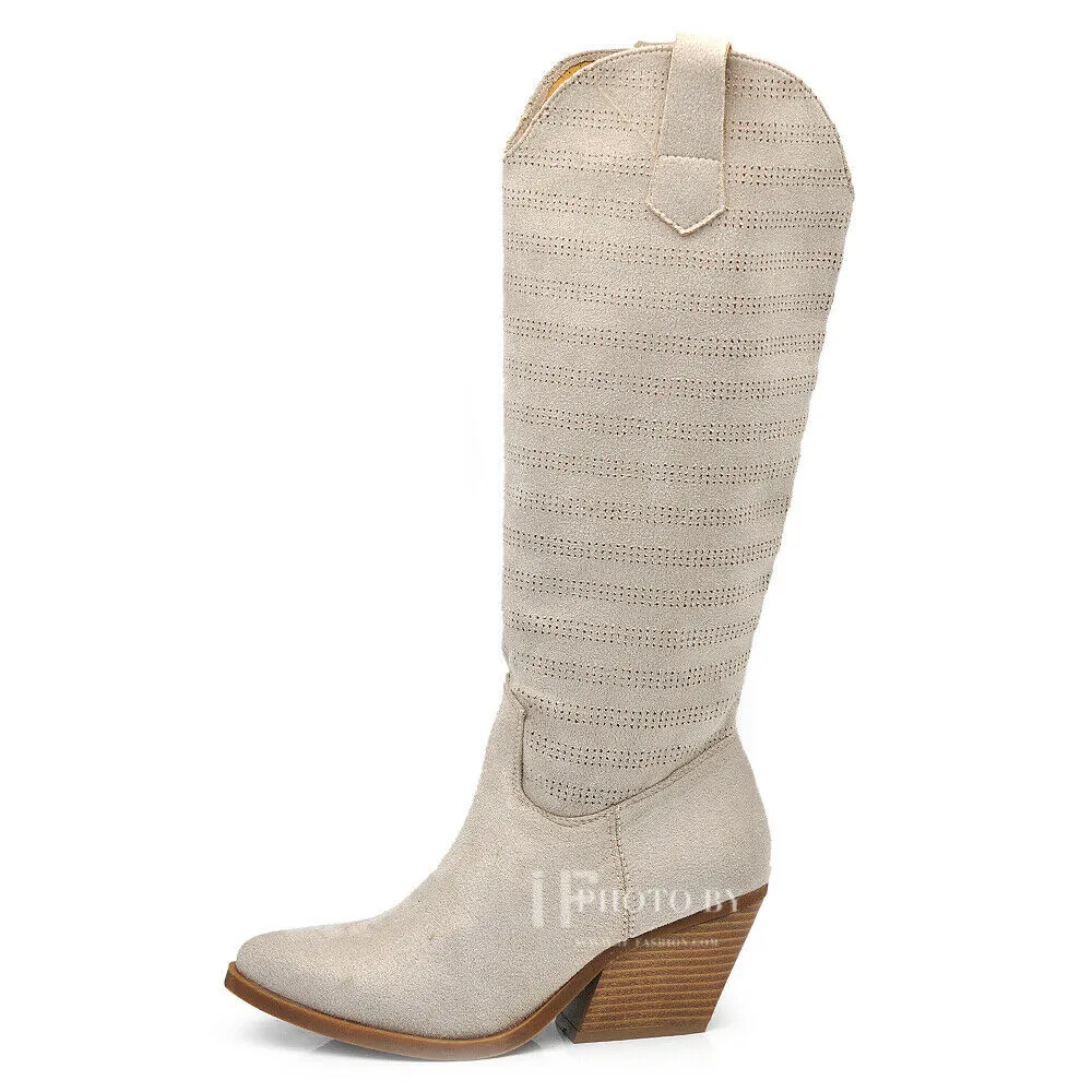 Stivali Camperos Texani Traforati Etnici Cowboy Primaverili Estivi Da Donna 887
