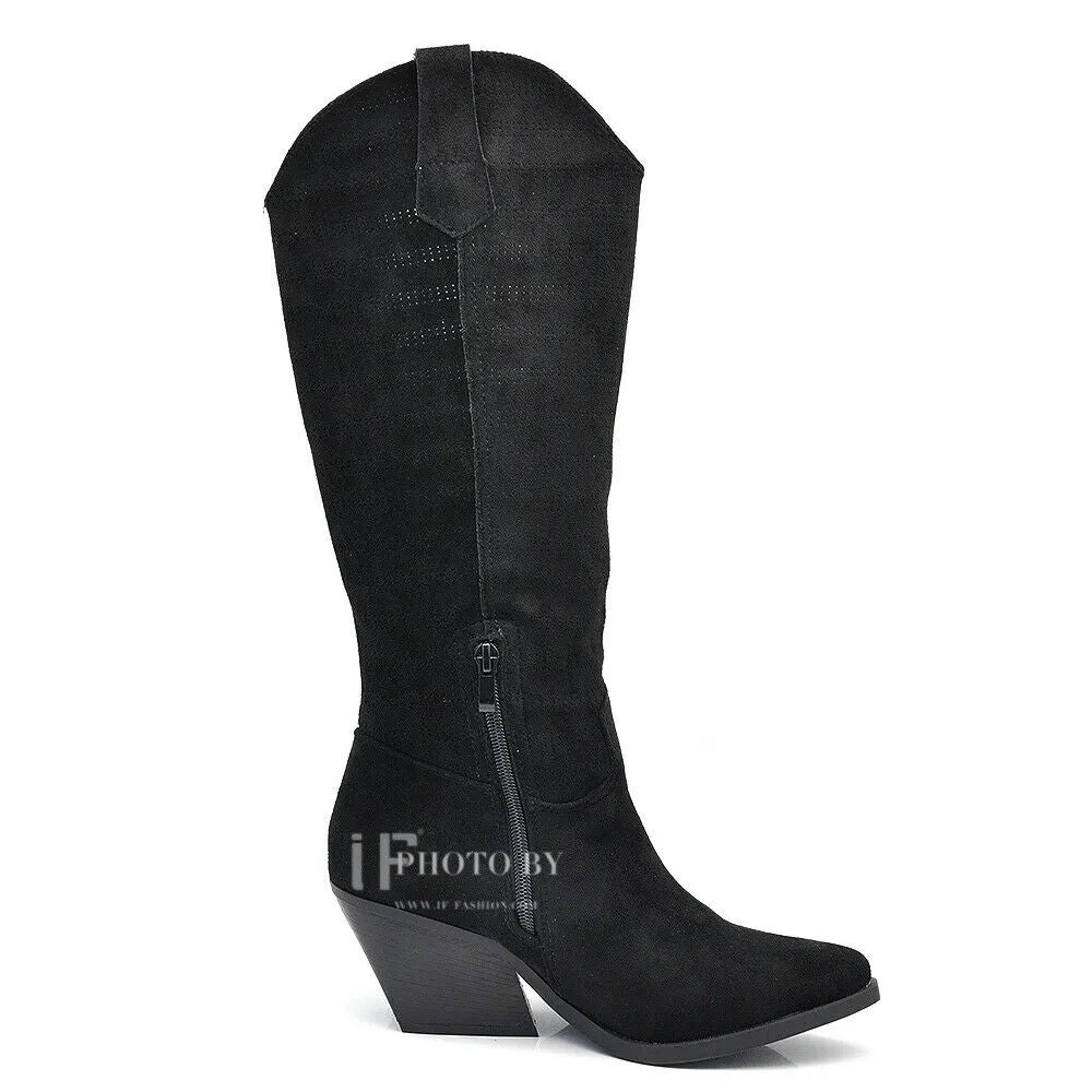 Stivali Camperos Texani Traforati Etnici Cowboy Primaverili Estivi Da Donna 887