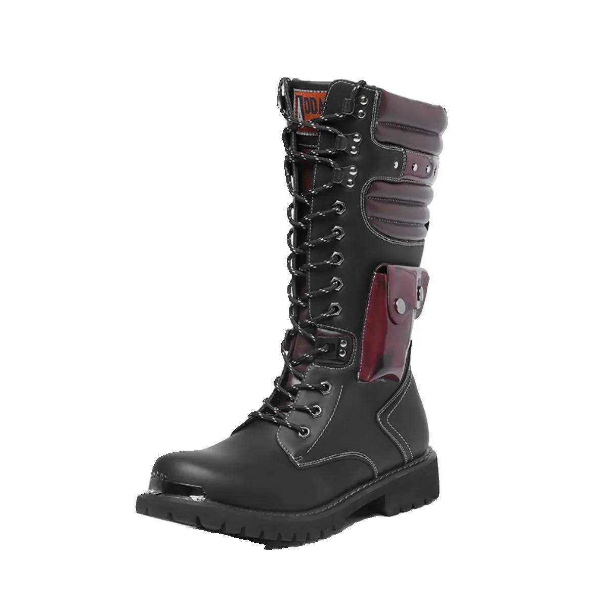 Stivali Martin in morbida pelle primavera e autunno in vera pelle a canna lunga da cavaliere da lavoro per moto scarpe eleganti