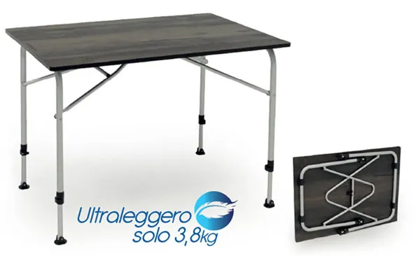 Tavolo SUPERLITE CONVER piano in composito ultraleggero cm 100 x 68 x h.60-72