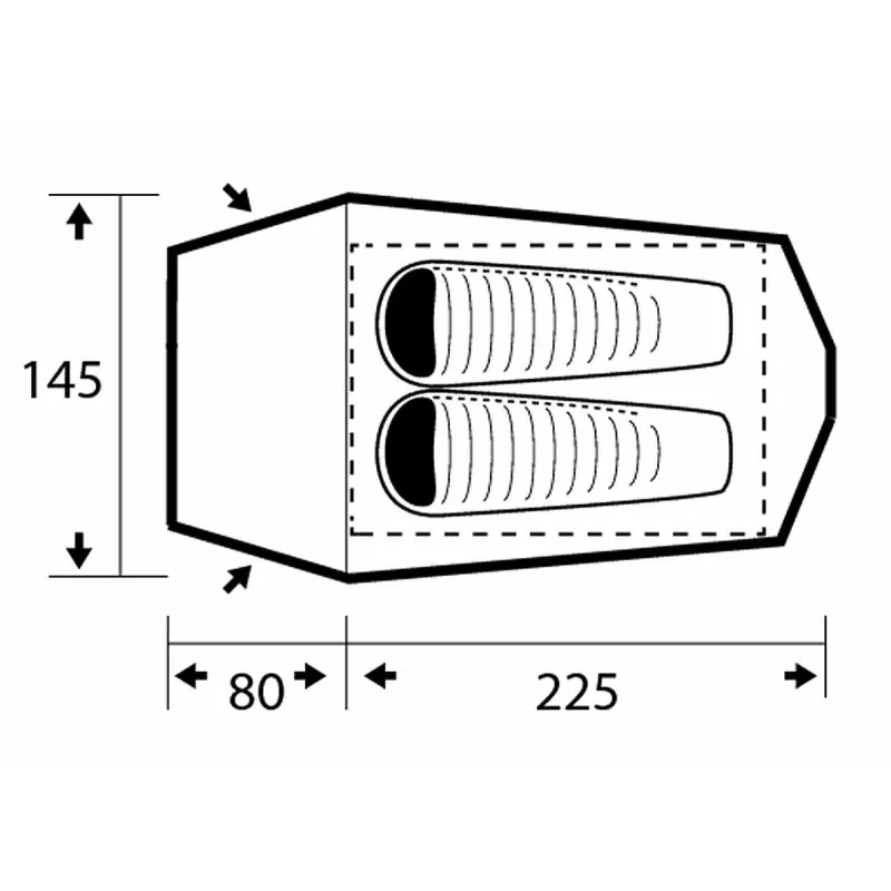 Tente Spark-D tunnel 2 personnes
