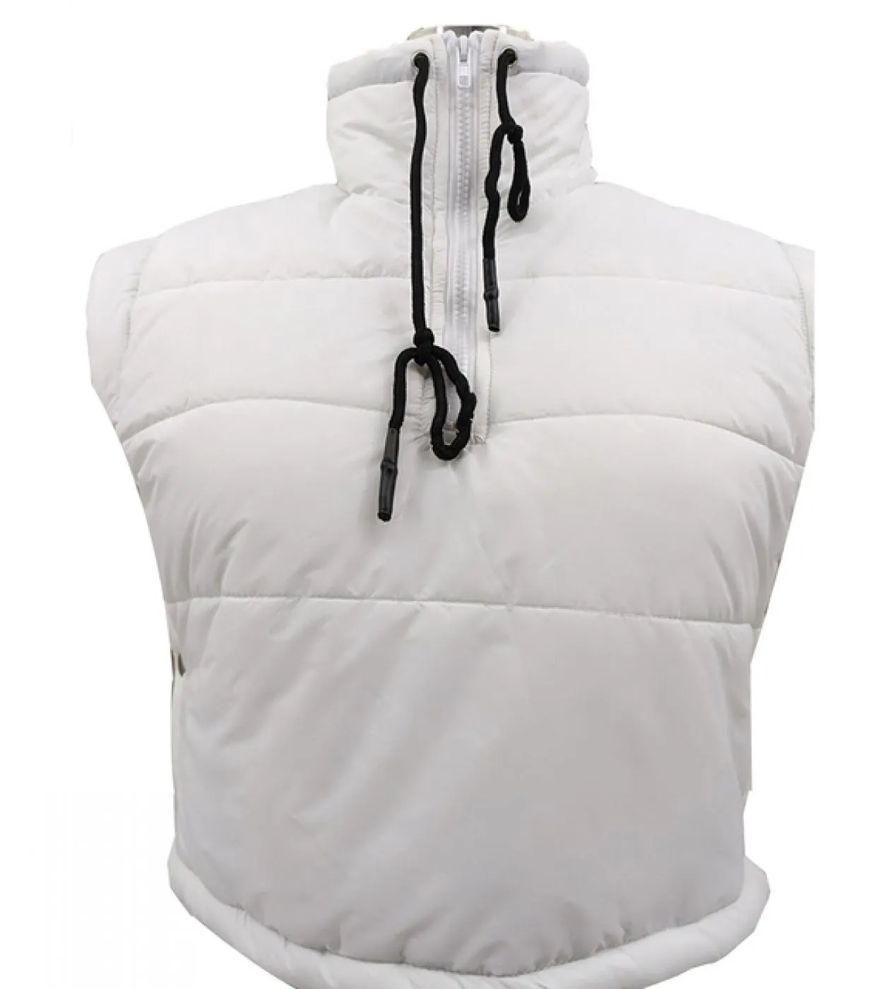 Tetyseysh Piumini da donna Giacca senza maniche sottile Colletto alla coreana ultraleggero Gilet imbottito mezza zip tinta unita
