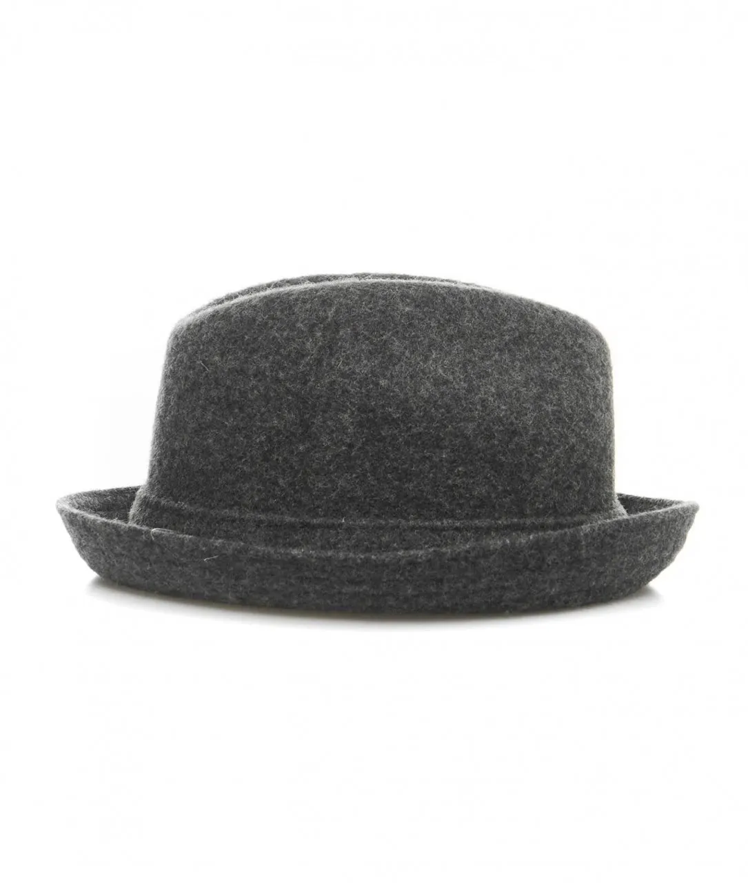 Trilby cappello in lana grigio scuro grigio scuro