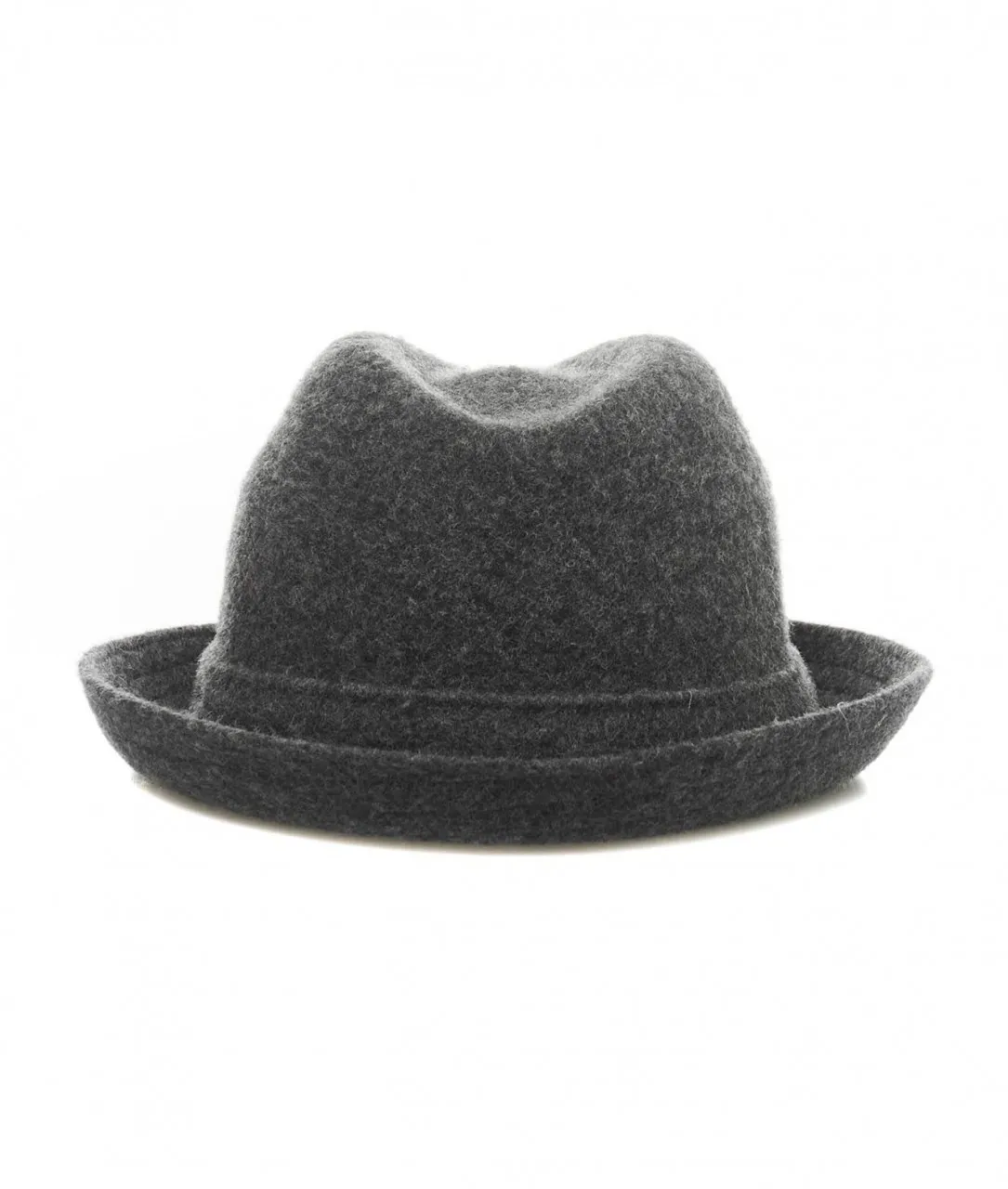 Trilby cappello in lana grigio scuro grigio scuro