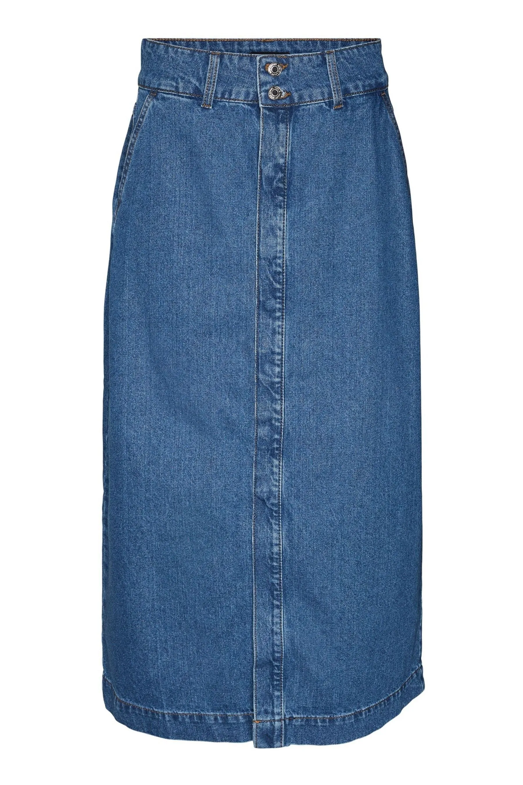 VERO MODA - Gonna midi Denim con bottoni
