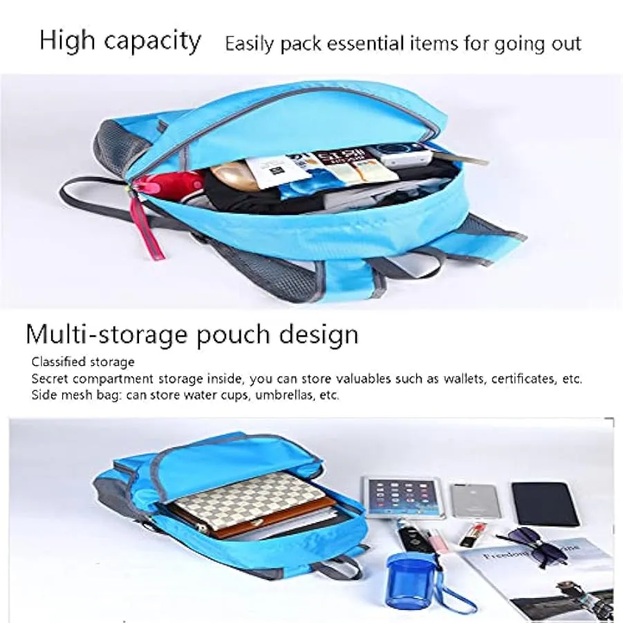YUNLILI Zaino Ultraleggero Pieghevole 20L Impermeabile Sport Palestra Borsa Computer Borsa Shopping Bag Unisex 1 Pack 31x15x43cm