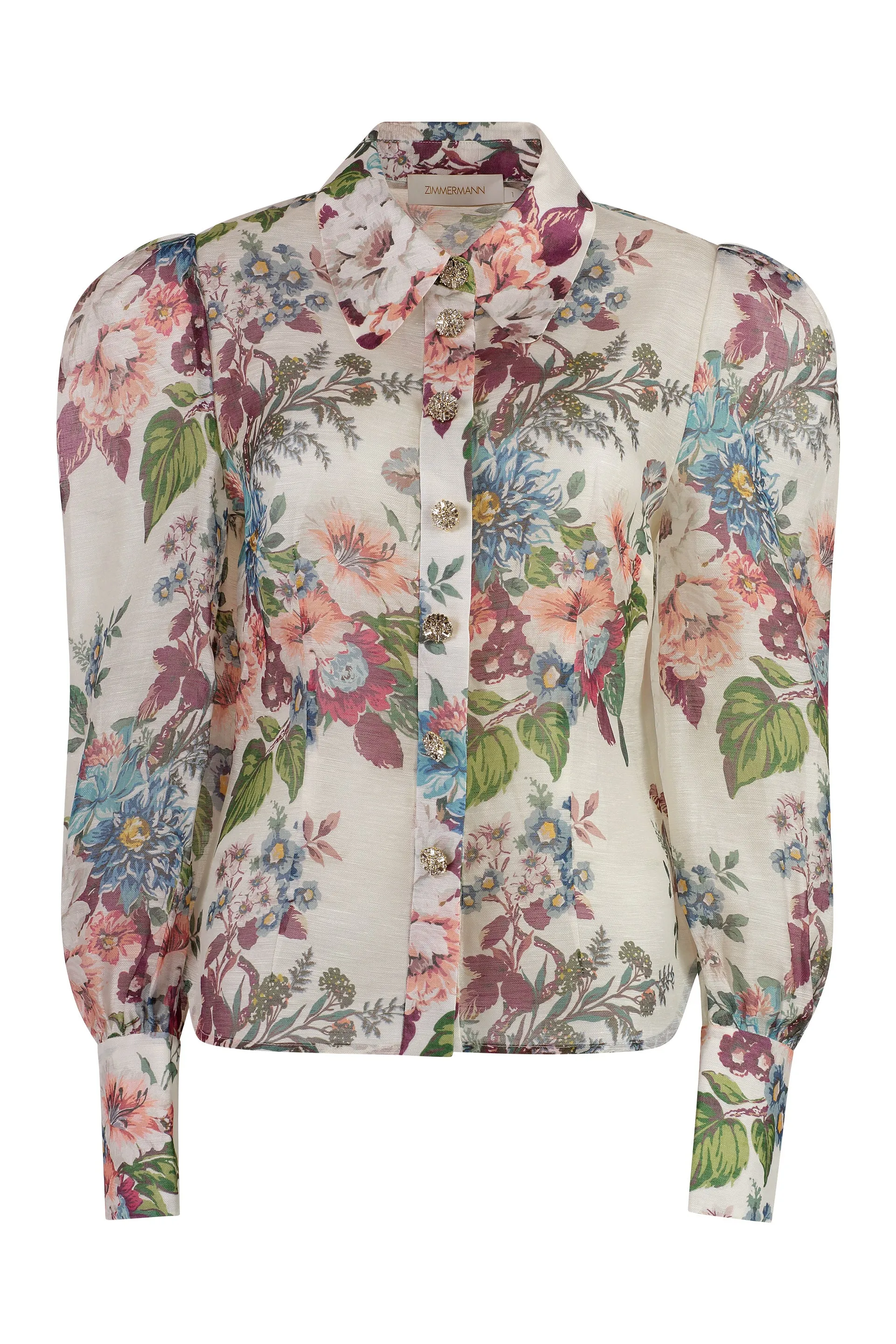 Zimmermann Camicia Matchmaker in lino stampata