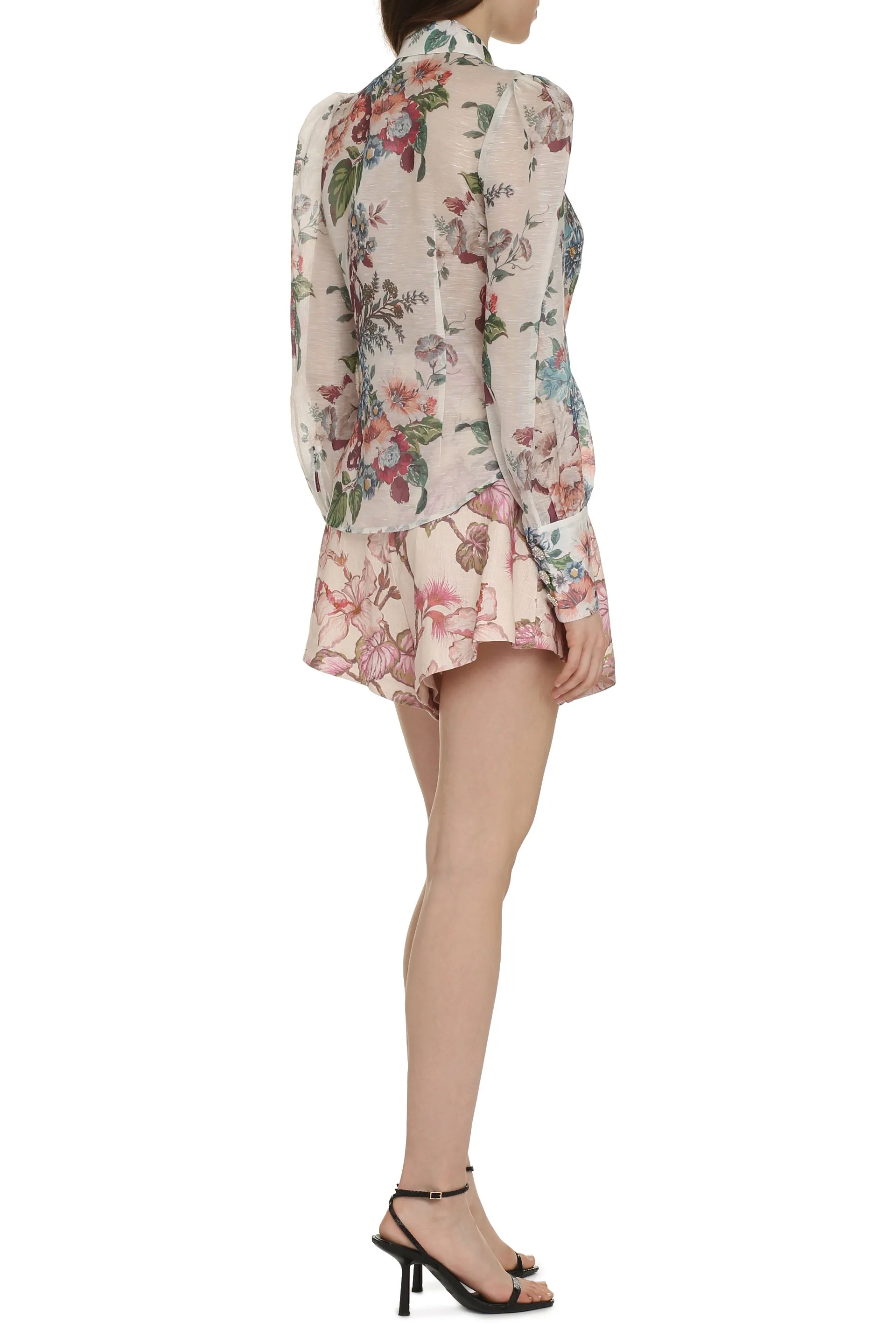 Zimmermann Camicia Matchmaker in lino stampata