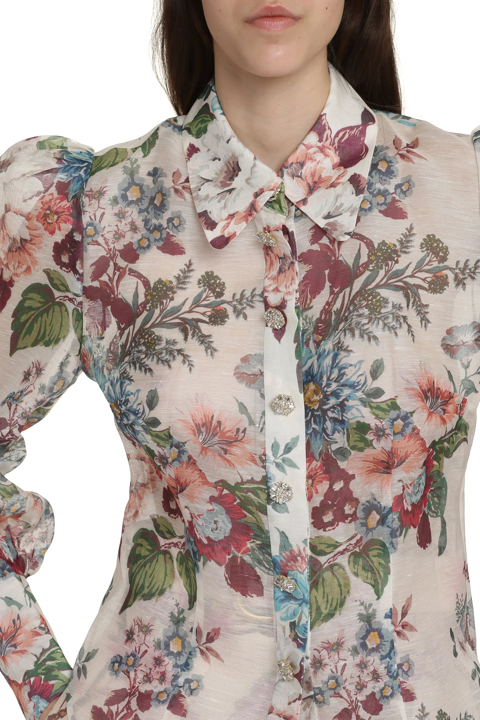 Zimmermann Camicia Matchmaker in lino stampata